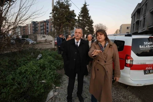 Başkan Balaban, Muradiye&rsquo;de s&uuml;ren altyapı &ccedil;alışmalarını inceledi
