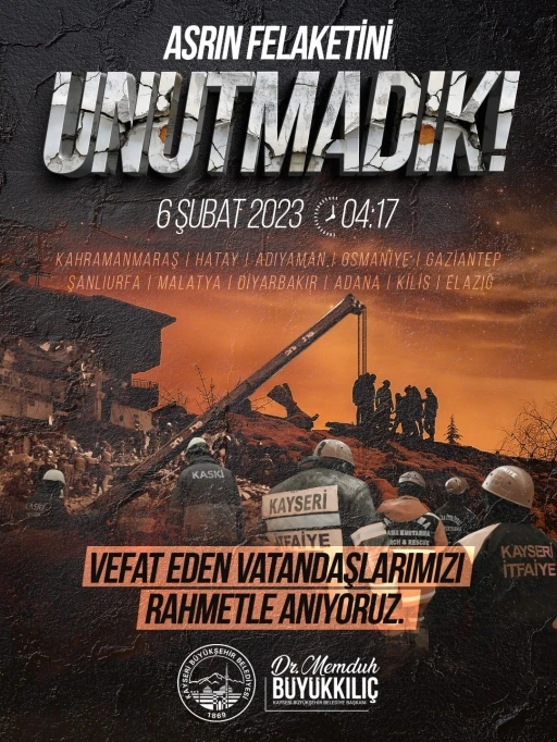 Başkan B&uuml;y&uuml;kkılı&ccedil;: "6 Şubat millet&ccedil;e birbirimize daha sıkı sarıldığımız tarihtir"
