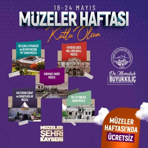 Başkan Büyükkılıç: &quot;Müzeler Haftası’nda büyükşehirin müzeleri ücretsiz olacak&quot;
