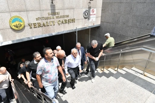 Başkan B&uuml;y&uuml;kkılı&ccedil;&rsquo;tan Yeraltı &Ccedil;arşısı&rsquo;na ziyaret
