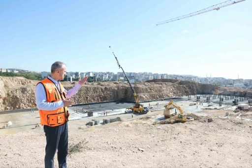 Başkan Çiftçi devlet hastanesi şantiyesinde: &quot;İnşaat hızla ilerliyor&quot;
