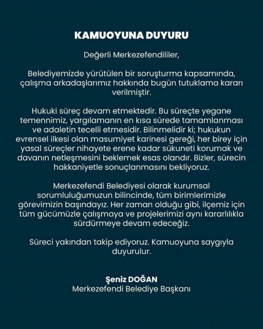 Başkan Doğan; "S&uuml;recin hakkaniyetle sonu&ccedil;lanmasını bekliyoruz"
