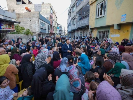 Başkan Yılmaz’ın mahalle ziyareti mitinge dönüştü
