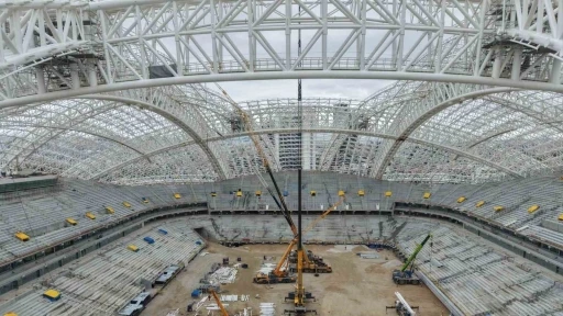 Başkentin yeni simgesi olacak stadyum havadan g&ouml;r&uuml;nt&uuml;lendi
