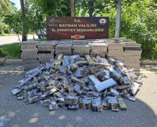 Batman&rsquo;da 14 bin 600 paket g&uuml;mr&uuml;k ka&ccedil;ağı sigara ele ge&ccedil;irildi
