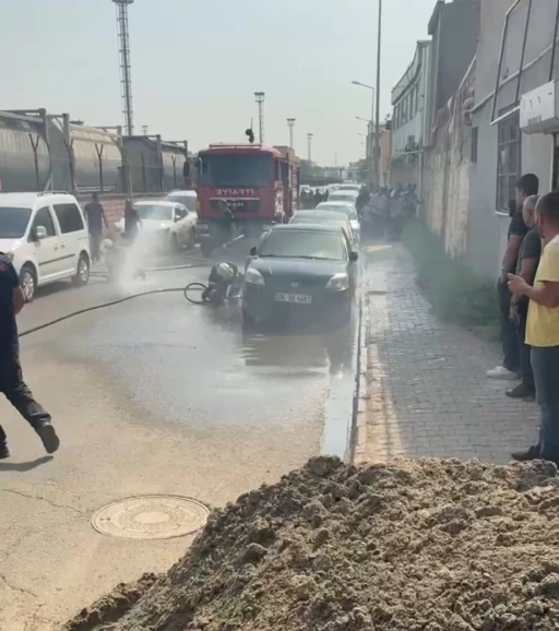 Batman’da park halindeki otomobil yandı
