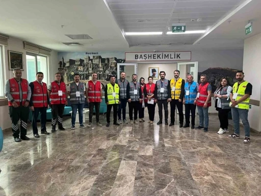 Bayburt Devlet Hastanesinde HAP tatbikatı gerçekleştirildi
