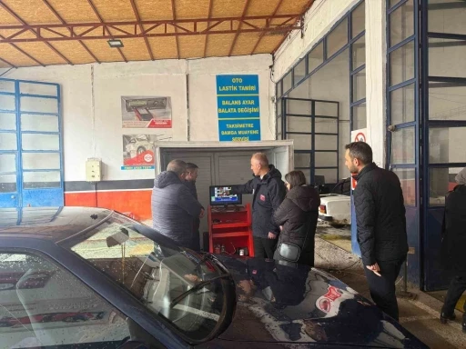Bayburt&rsquo;ta egzoz gazı emisyon &ouml;l&ccedil;&uuml;m istasyonları denetlendi
