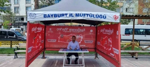 Bayburt’ta kurban bağış standı kuruldu
