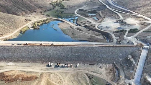 Bayburt’ta yapımı devam eden Yelpınar Göleti’nde sona yaklaşıldı
