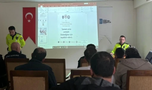 Bayburt&rsquo;ta y&uuml;k&uuml;ml&uuml;lere trafik g&uuml;venliği eğitimi verildi
