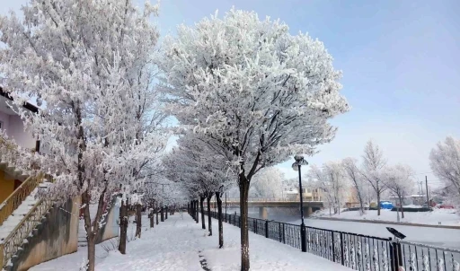 Bayburt’un Arpalı Beldesi güne kar yağışıyla uyandı
