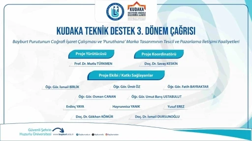 Bayburt Üniversitesi’nin Purut için başlattığı Coğrafi İşaret Projesine KUDAKA’dan destek
