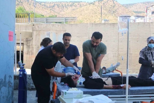 Baykan Devlet Hastanesinde HAP saha tatbikatı ger&ccedil;ekleştirildi
