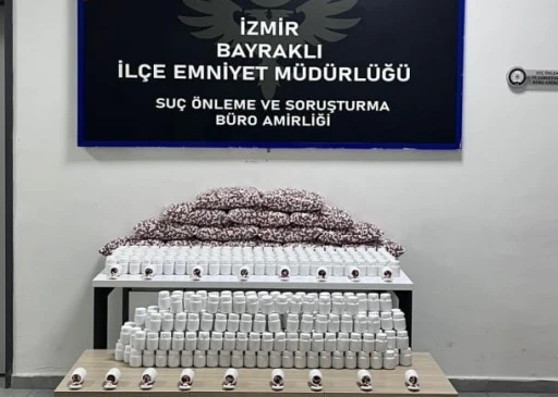 Bayraklı&rsquo;da binlerce uyuşturucu hap yakalandı
