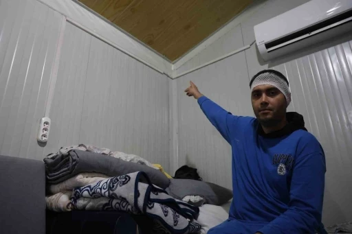 Bayram g&uuml;n&uuml; konteyneri delip ge&ccedil;en yorgun merminin kafasına isabet etmesiyle kabusu yaşadı
