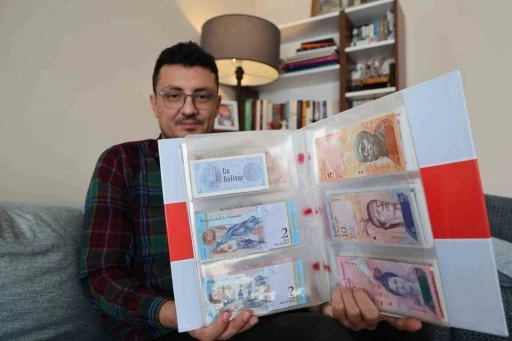 Beş kıtadan 75 &uuml;lkenin banknotunu derleyen &ouml;ğretmen yok olan devletleri unutturmuyor
