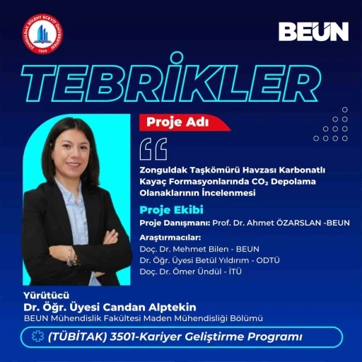 BEUN akademisyeninin T&Uuml;BİTAK 3501 Kariyer Projesine destek
