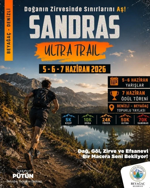 Beyağa&ccedil; Sandras Ultra Trail 2026 i&ccedil;in geri sayım başladı
