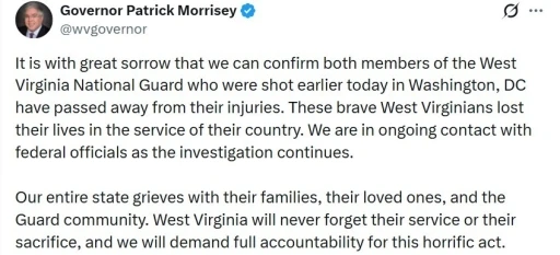 Beyaz Saray yakınlarında silahlı saldırıya uğrayan 2 Ulusal Muhafız personeli hayatını kaybetti
