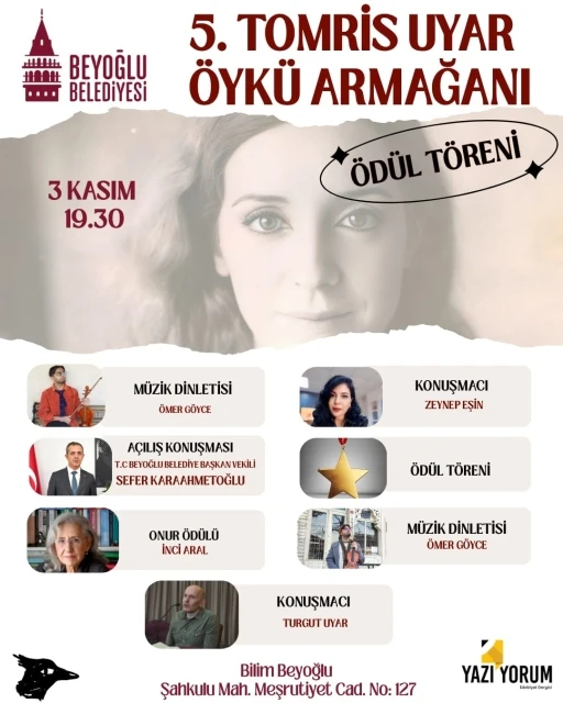 Beyoğlu’nda Tomris Uyar öykü günleri başlıyor
