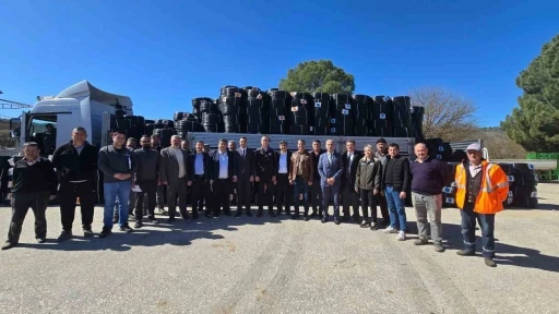 Bilecik&rsquo;te 58 &ccedil;ift&ccedil;iye 809 bin 200 metre damlama sulama borusu desteği verildi
