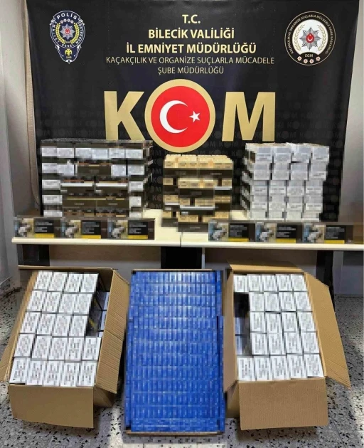 Bilecik&rsquo;te ka&ccedil;ak&ccedil;ılığa darbe: Binlerce makaron ve t&uuml;t&uuml;n ele ge&ccedil;irildi
