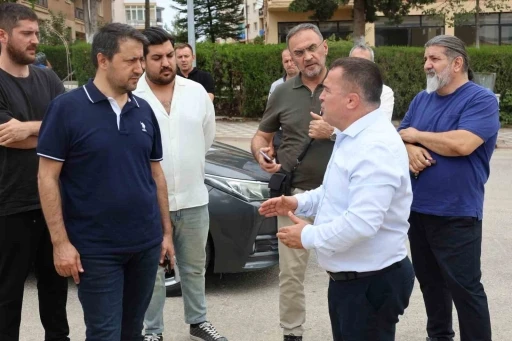 Bilecik’te yıllardır yapımına devam eden stadyum inşaatında inceleme
