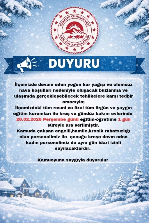 Bing&ouml;l&rsquo;de 2 il&ccedil;ede eğitime kar engeli
