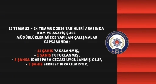 Bing&ouml;l&rsquo;de bir haftada 11 ş&uuml;pheli yakalandı

