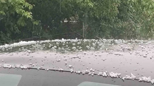 Bing&ouml;l&rsquo;de dolu yağışı etkili oldu
