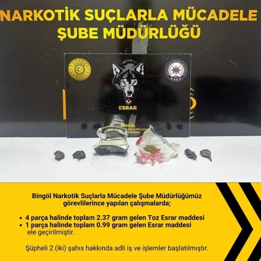 Bingöl’de uyuşturucu operasyonu
