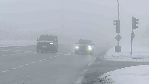 Bing&ouml;l&rsquo;de yoğun sis g&ouml;r&uuml;ş mesafesini d&uuml;ş&uuml;rd&uuml;: S&uuml;r&uuml;c&uuml;ler zor anlar yaşadı
