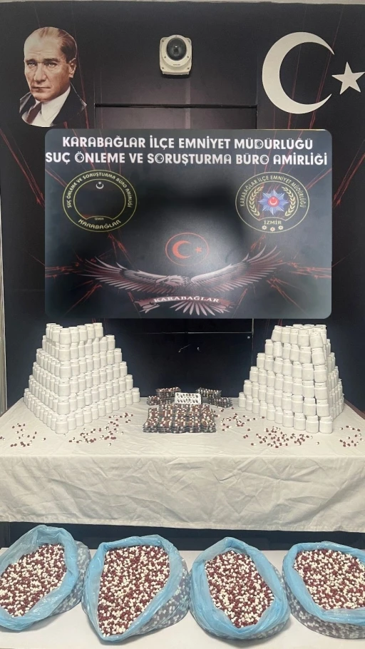 Bir evden 46 bin 260 adet sentetik ecza maddesi ele geçirildi
