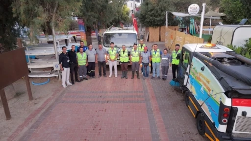 Bitez Yalısı&rsquo;nda kapsamlı temizlik &ccedil;alışması
