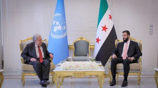 BM Genel Sekreteri Guterres, Suriye Devlet Başkanı Şara ile g&ouml;r&uuml;şt&uuml;
