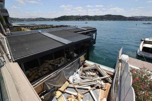 Boğaz’daki kaçak yapıların yıkımına başlandı: İlk durak tarihi pastane oldu
