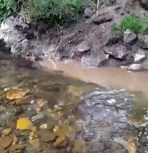 Bolu&rsquo;da kanalizasyon sularının dereye karışmasına tepki
