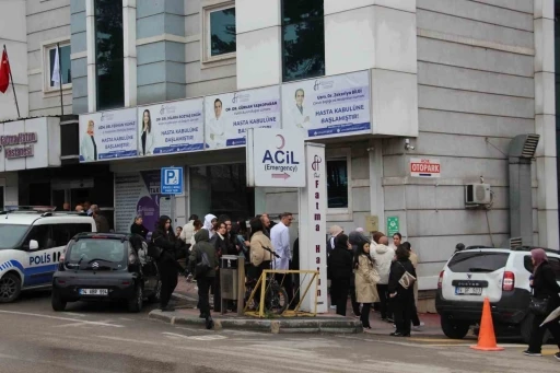 Bolu’da özel hastanede korkutan yangın
