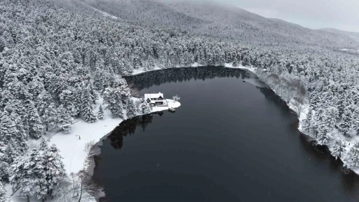 Bolu&rsquo;nun incisi beyaza b&uuml;r&uuml;nd&uuml;, ortaya kartpostallık g&ouml;r&uuml;nt&uuml;ler &ccedil;ıktı
