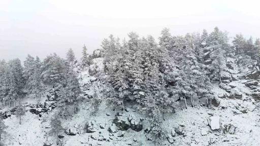 Bolu’nun yükseklerinde kar yağışı etkili oluyor
