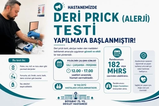 Boyabat&rsquo;ta modern alerji tanı hizmeti hayata ge&ccedil;ti
