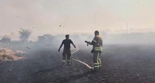 Buğday tarlasında yangın

