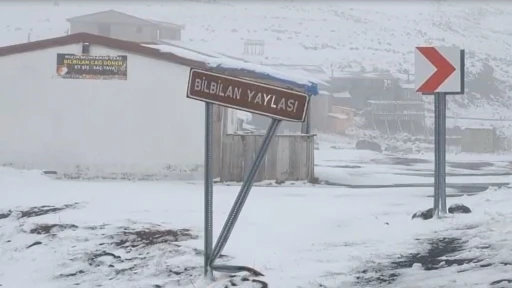 Bülbülan Yaylası beyaza büründü
