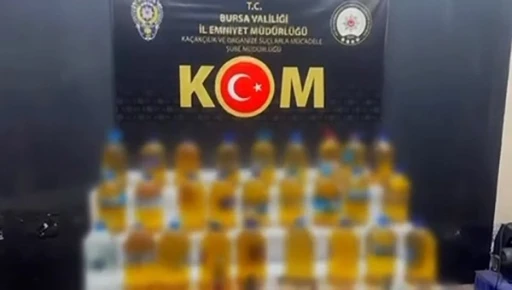 Bursa’da 227 litre sahte alkol ele geçirildi
