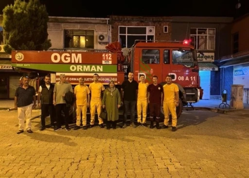 Bursa’daki orman yangını söndürme çalışmalarına Artvin’den destek
