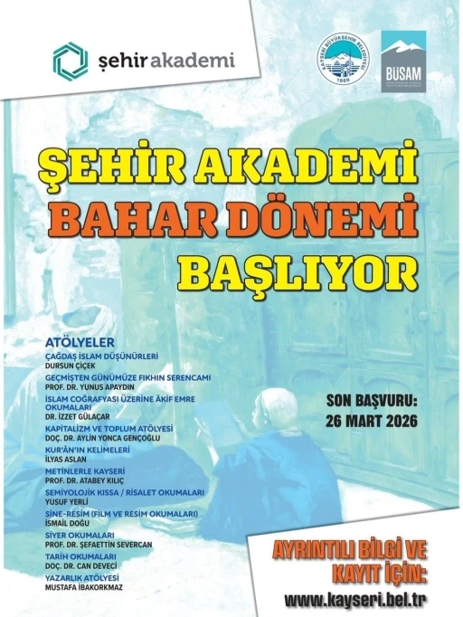 B&Uuml;SAM Şehir Akademi, 2026 Bahar D&ouml;nemi kayıtları başladı
