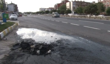 Büyükçekmece’de kaza yapan araç alev alev yandı: 3 yaralı
