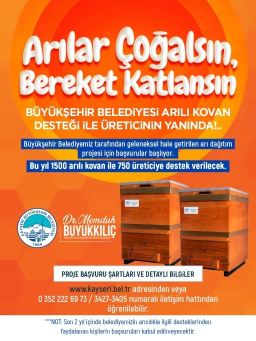 B&uuml;y&uuml;kşehir&rsquo;den &rsquo;Arılar &Ccedil;oğalsın, Bereket Katlansın&rsquo; Projesi
