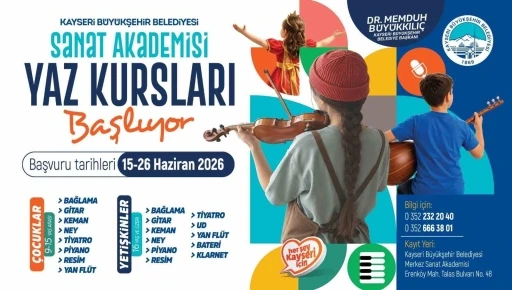 B&uuml;y&uuml;kşehir Konservatuarı&rsquo;nda Yaz Kursları i&ccedil;in kayıtlar başlıyor
